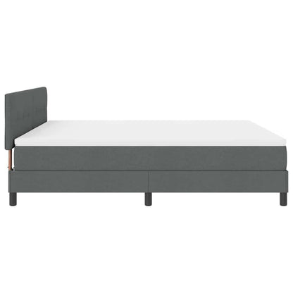 Boxspring bed met hoofdeinde Donkergrijs 180 x 200 cm Stof