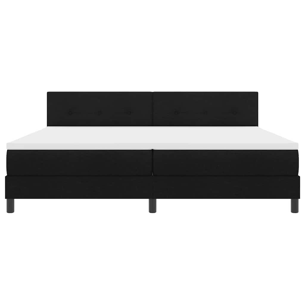 Boxspring bed met matras met LED Zwart 200 x 200 cm Stof