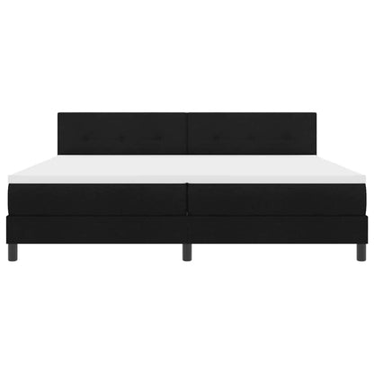 Boxspring bed met matras met LED Zwart 200 x 200 cm Stof