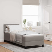 Boxspring bed 80x200 cm taupe met matras en LED