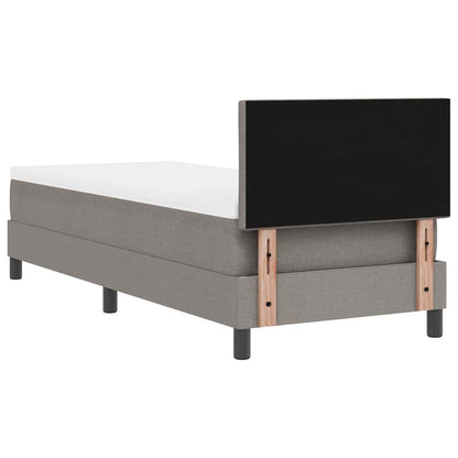 Boxspring bed met matras met LED Taupe 80 x 200 cm Stof