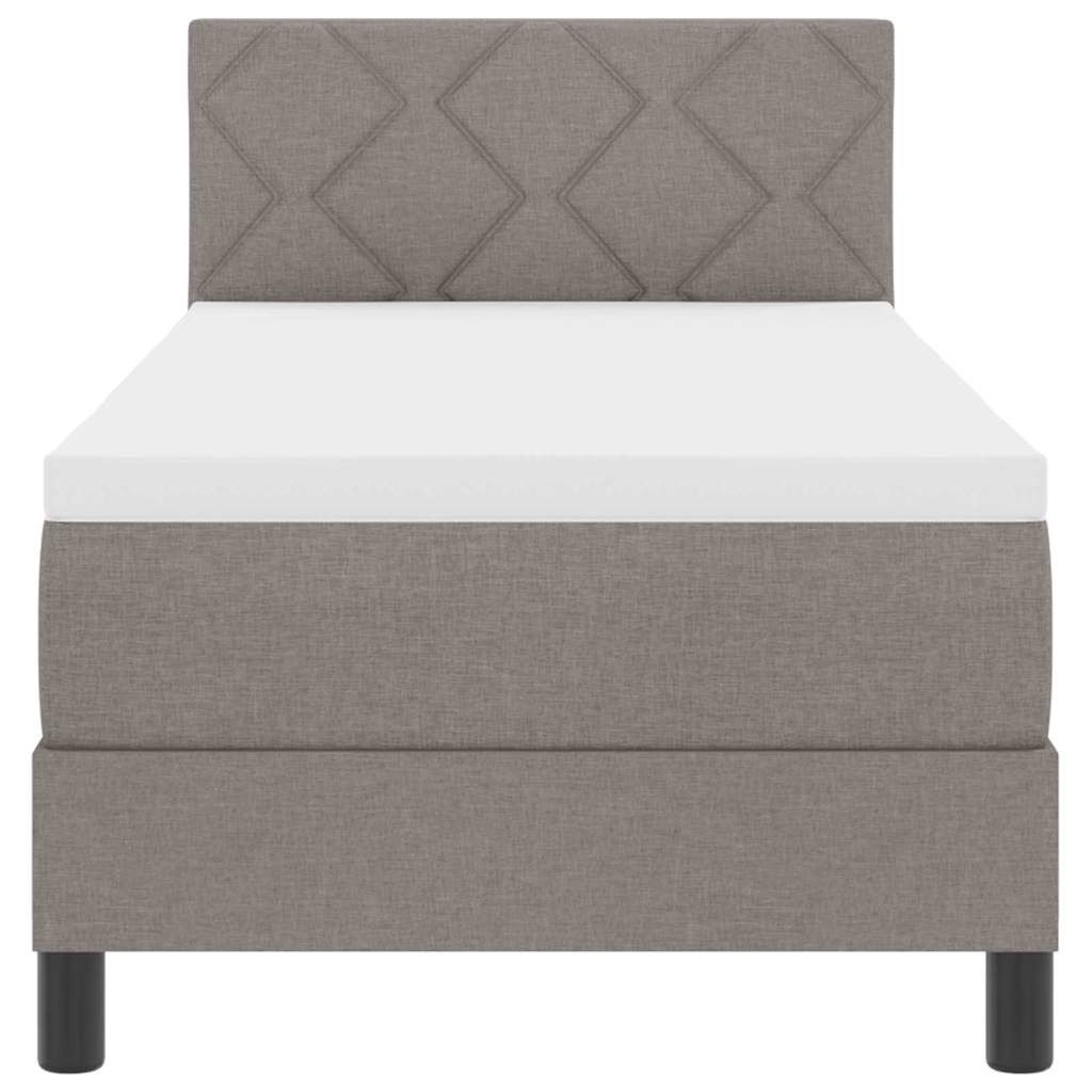 Boxspring bed met matras met LED Taupe 80 x 200 cm Stof