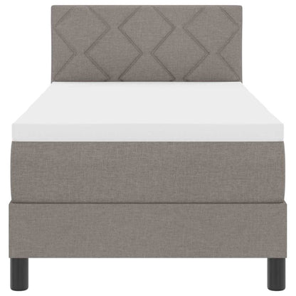 Boxspring bed met matras met LED Taupe 80 x 200 cm Stof
