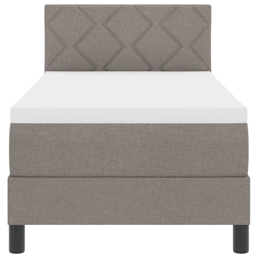 Boxspring bed met matras met LED Taupe 80 x 200 cm Stof