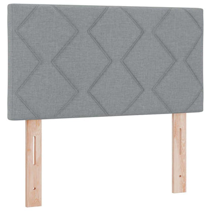 Boxspring bed met matras met LED Lichtgrijs 120 x 190 cm Stof