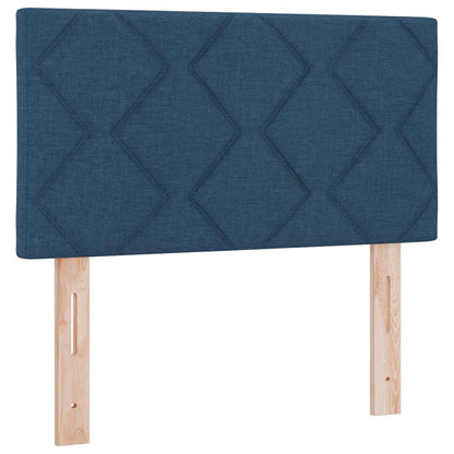 Boxspring bed met matras met hoofdeinde Blauw 120 x 190 cm Stof