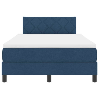 Boxspring bed met matras met hoofdeinde Blauw 120 x 190 cm Stof