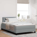 Boxspring bed 120x200 cm lichtgrijs met matras en led