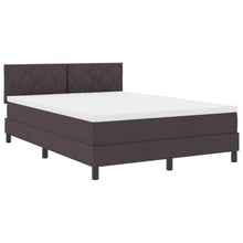 Boxspring bed met hoofdeinde Donkerbruin 160 x 200 cm Stof