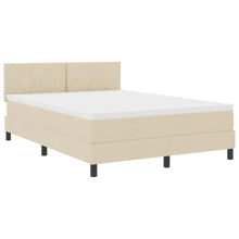 Boxspring bed met matras met LED Crème 160 x 200 cm Stof