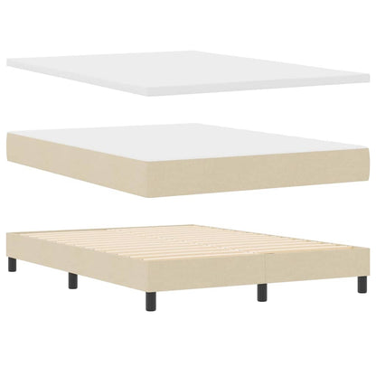 Boxspring bed met matras met LED Crème 160 x 200 cm Stof