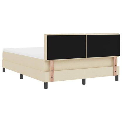Boxspring bed met matras met LED Crème 160 x 200 cm Stof