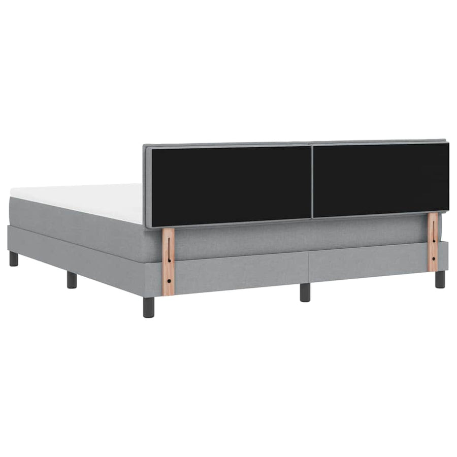 Boxspring bed met kussen Lichtgrijs 180 x 200 cm Stof