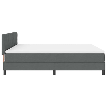 Boxspring bed met hoofdeinde Donkergrijs 180 x 200 cm Stof