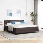 Boxspringbed 180x200 cm donkerbruin stof