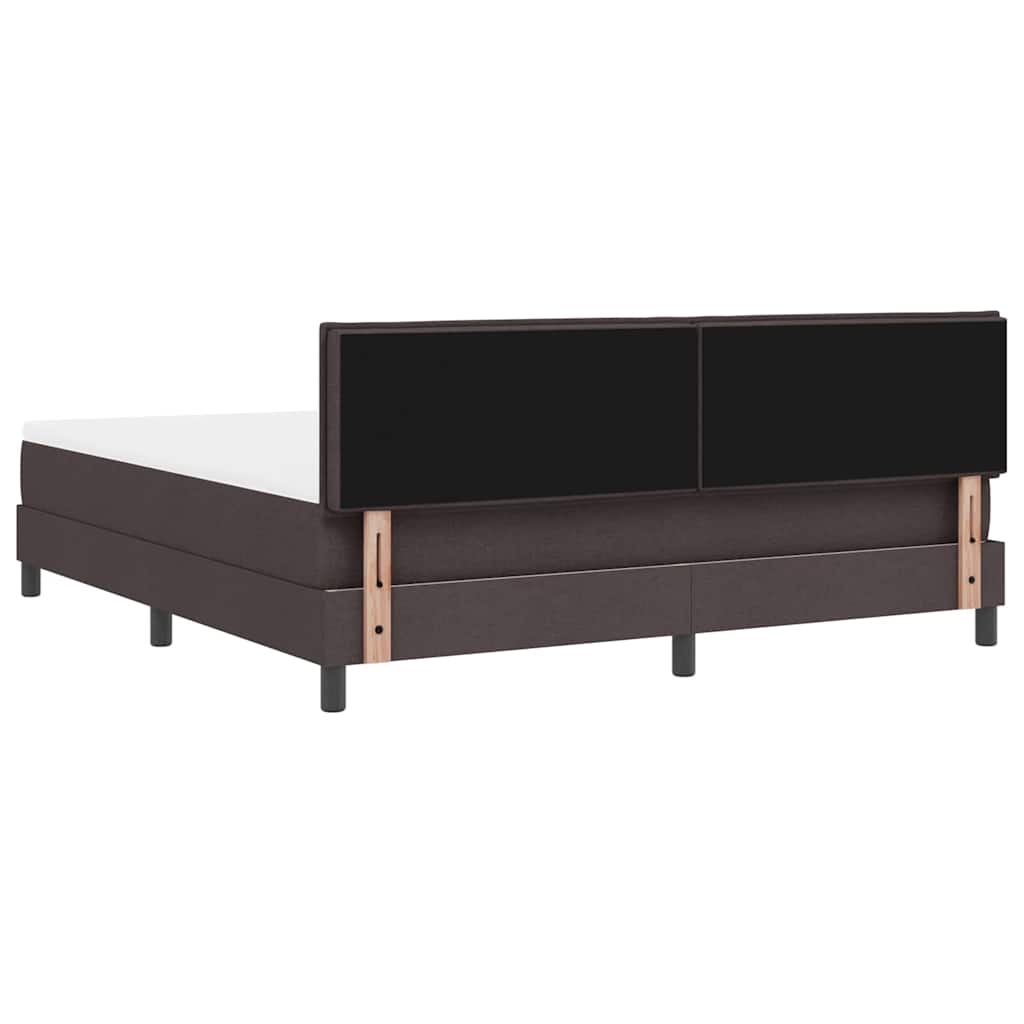 Boxspring bed met hoofdeinde Donkerbruin 180 x 200 cm Stof