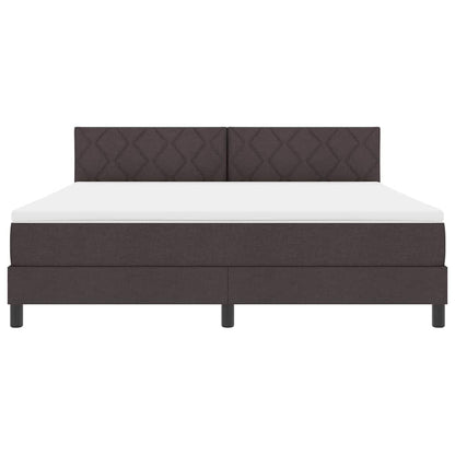 Boxspring bed met hoofdeinde Donkerbruin 180 x 200 cm Stof