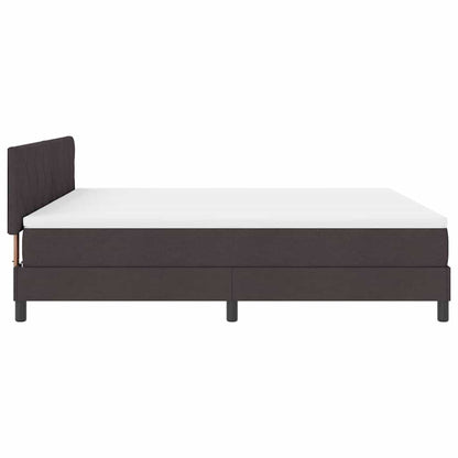 Boxspring bed met hoofdeinde Donkerbruin 180 x 200 cm Stof