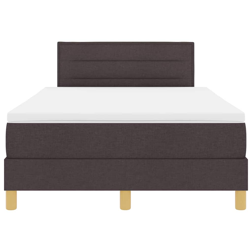 LED Box Spring Bed met hoofdeinde Donkerbruin 120 x 190 cm Stof