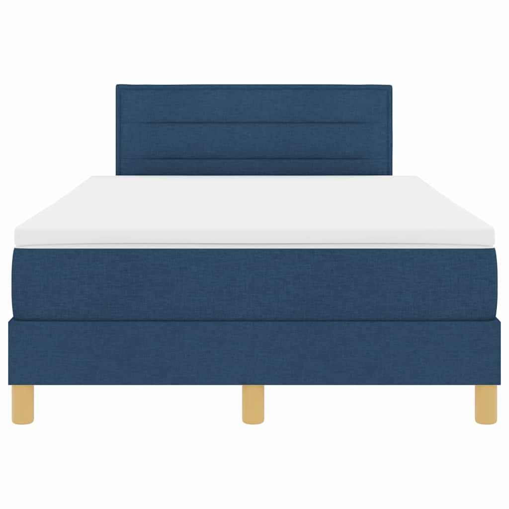 LED Box Spring Bed met matras met LED Blauw 120 x 190 cm Stof