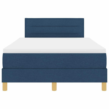 LED Box Spring Bed met matras met LED Blauw 120 x 190 cm Stof