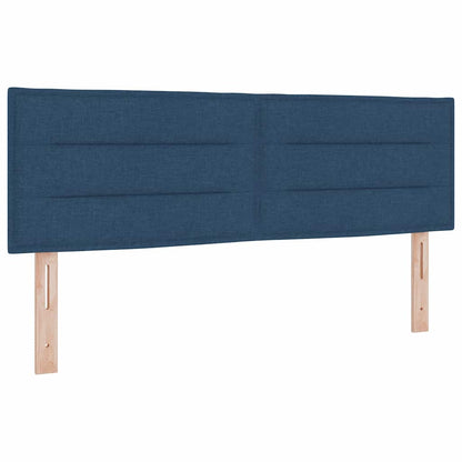 LED Box Spring Bed met hoofdeinde Blauw 160 x 200 cm Stof