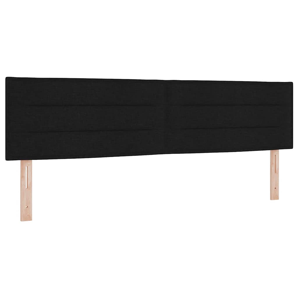 Boxspring bed met matras met hoofdeinde Zwart 180 x 200 cm Stof