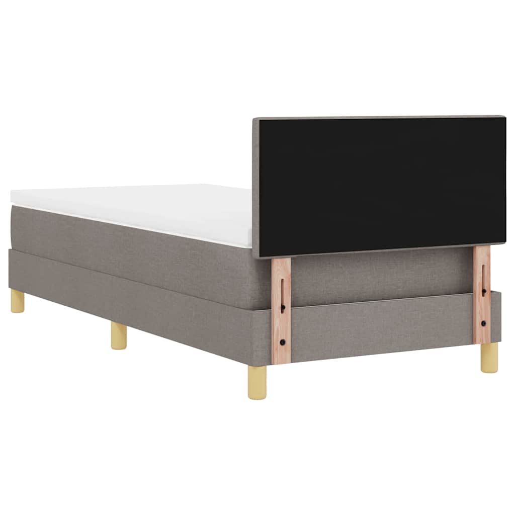 LED Box Spring Bed met hoofdeinde Taupe 80 x 200 cm Stof