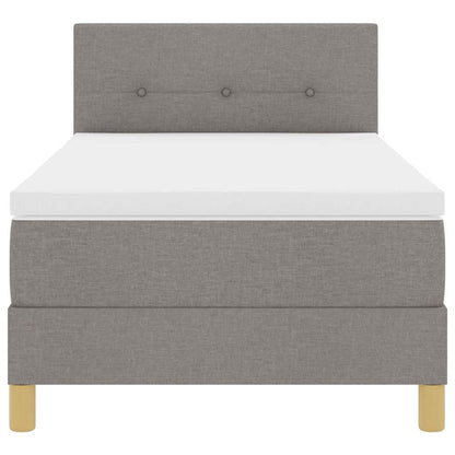 LED Box Spring Bed met hoofdeinde Taupe 80 x 200 cm Stof
