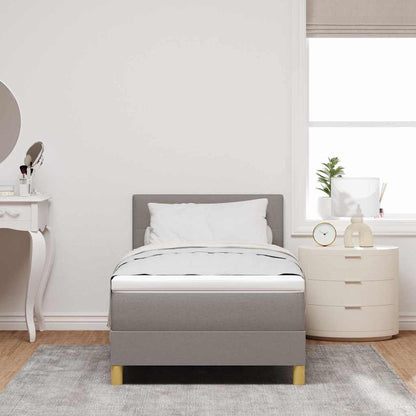 LED Box Spring Bed met hoofdeinde Taupe 100 x 200 cm Stof