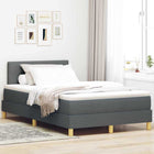 Boxspring bed 120x190 cm donkergrijs met LED hoofdeinde