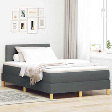 LED Box Spring Bed met hoofdeinde Donkergrijs 120 x 190 cm Stof