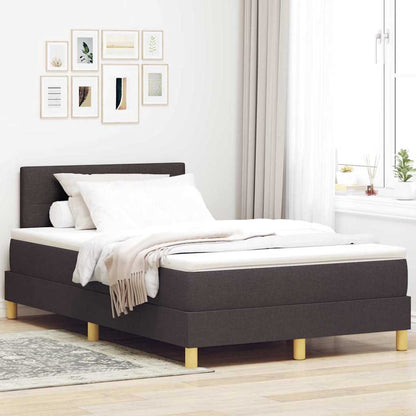Boxspring bed met matras Donkerbruin 120 x 190 cm Stof
