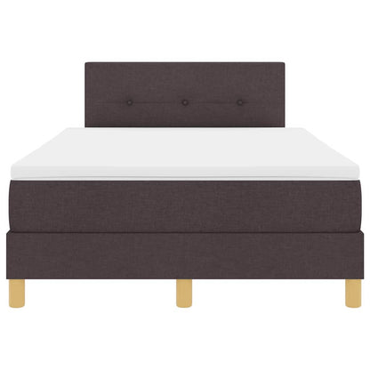 Boxspring bed met matras Donkerbruin 120 x 190 cm Stof