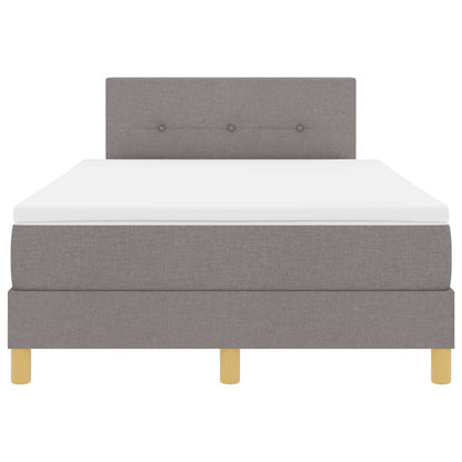 LED Box Spring Bed met hoofdeinde Taupe 120 x 190 cm Stof
