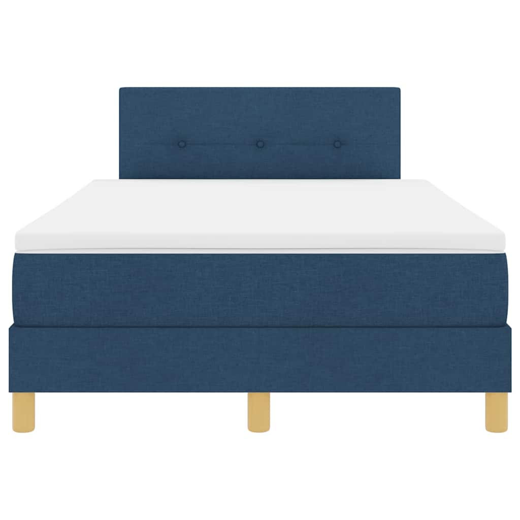 LED Box Spring Bed met matras met LED Blauw 120 x 190 cm Stof
