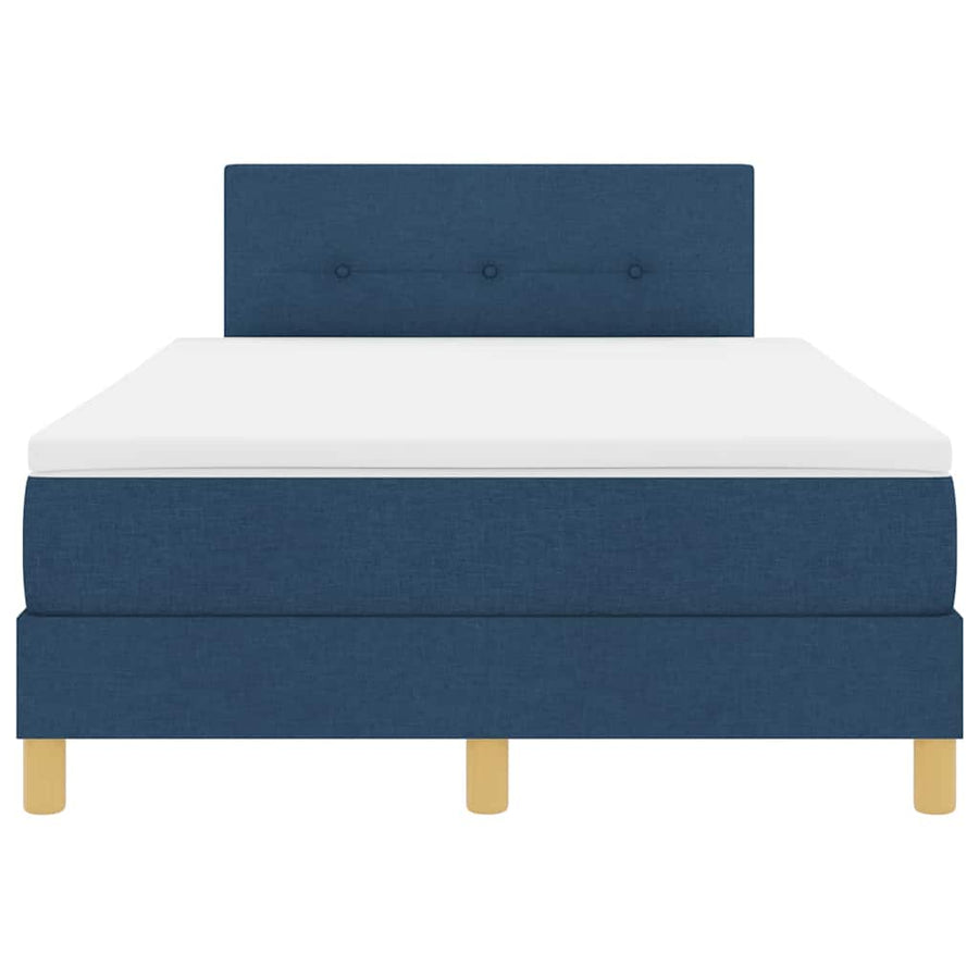 LED Box Spring Bed met matras met LED Blauw 120 x 190 cm Stof