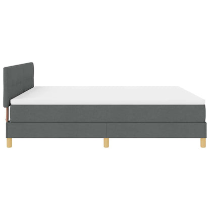 LED Box Spring Bed met hoofdeinde Donkergrijs 180 x 200 cm Stof