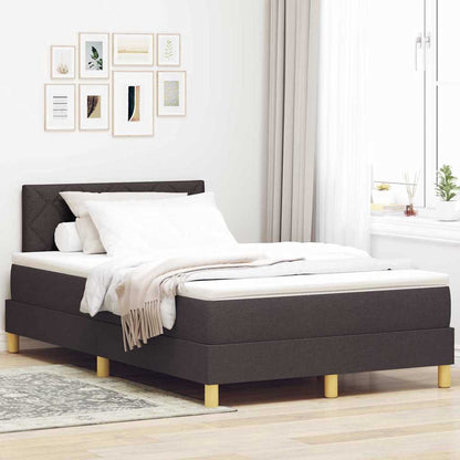 Boxspring bed met matras Donkerbruin 120 x 190 cm Stof