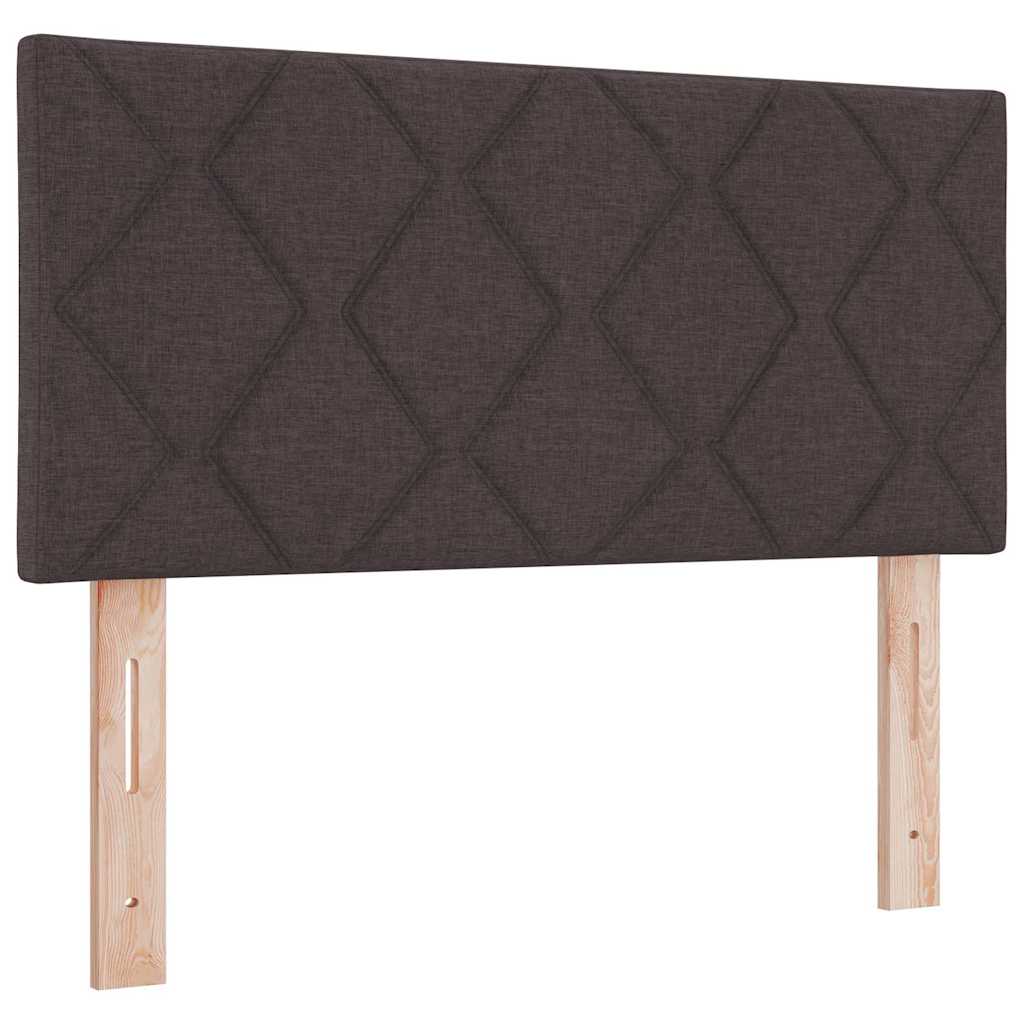 Boxspring bed met matras Donkerbruin 120 x 190 cm Stof