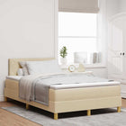 Boxspringbed 120x190 cm crème LED USB