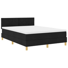 LED Box Spring Bed met hoofdeinde Zwart 140 x 190 cm Stof