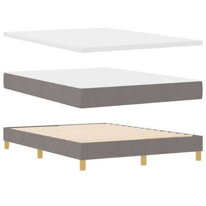 LED Box Spring Bed met hoofdeinde Taupe 140 x 200 cm Stof