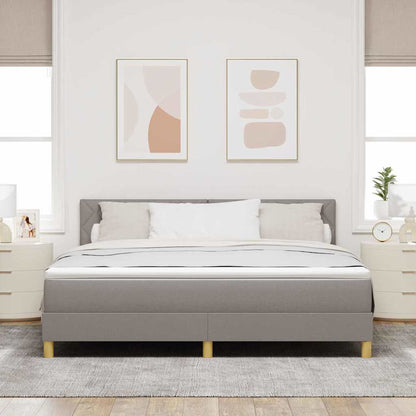 LED Box Spring Bed met hoofdeinde Taupe 180 x 200 cm Stof