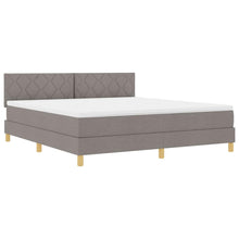 LED Box Spring Bed met hoofdeinde Taupe 180 x 200 cm Stof