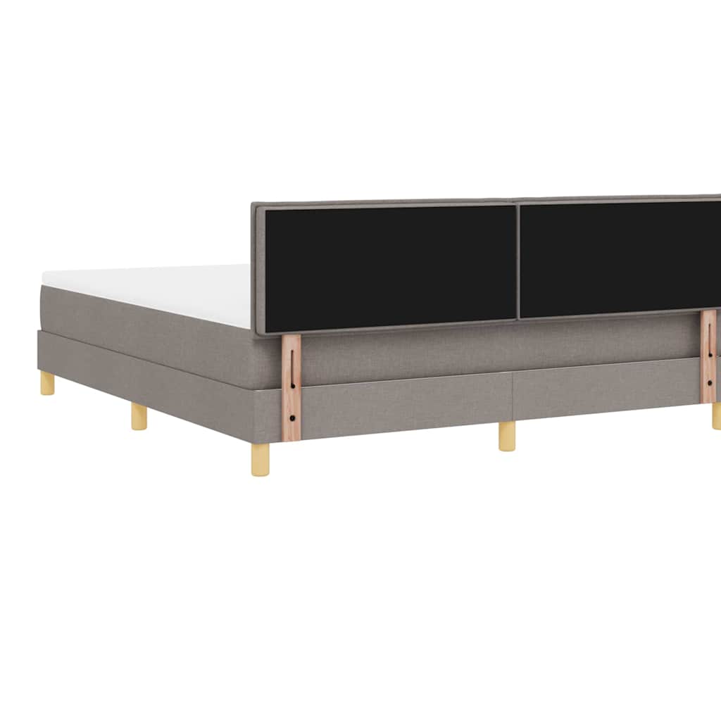 LED Box Spring Bed met hoofdeinde Taupe 180 x 200 cm Stof