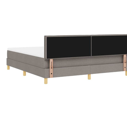LED Box Spring Bed met hoofdeinde Taupe 180 x 200 cm Stof