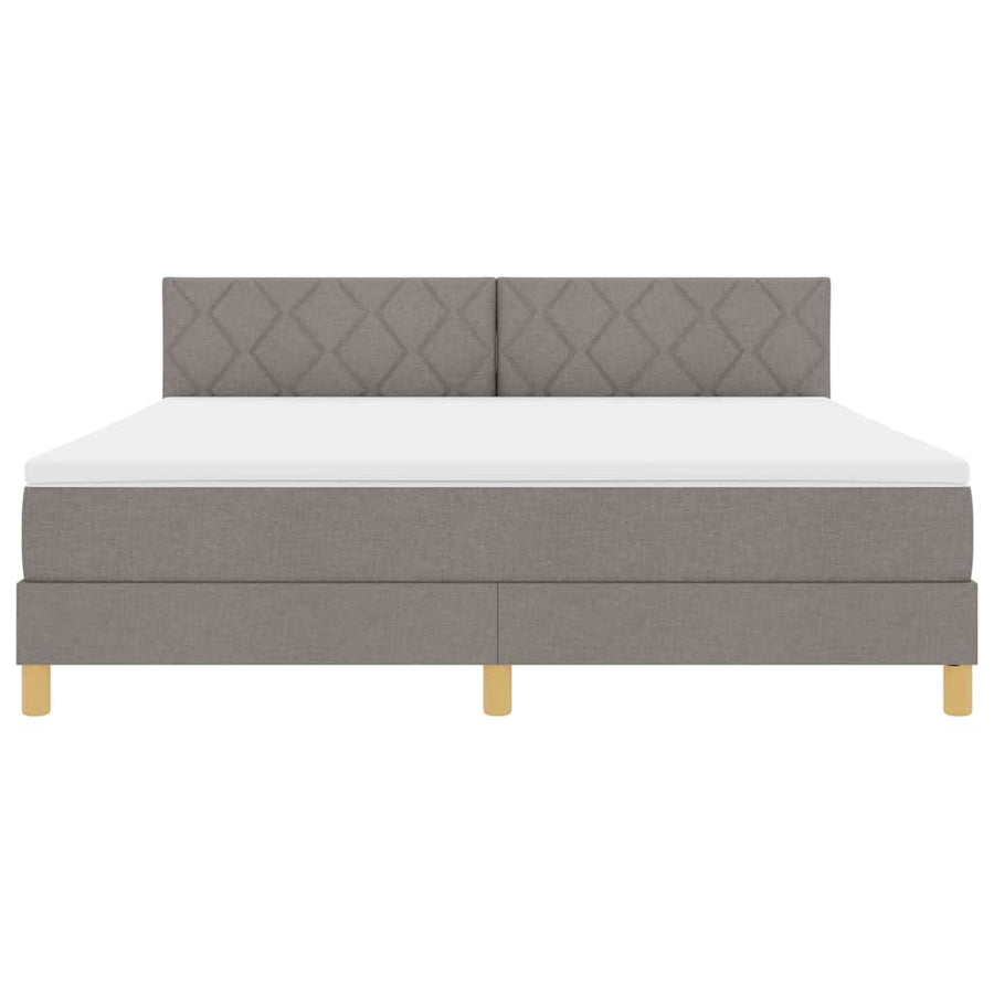 LED Box Spring Bed met hoofdeinde Taupe 180 x 200 cm Stof