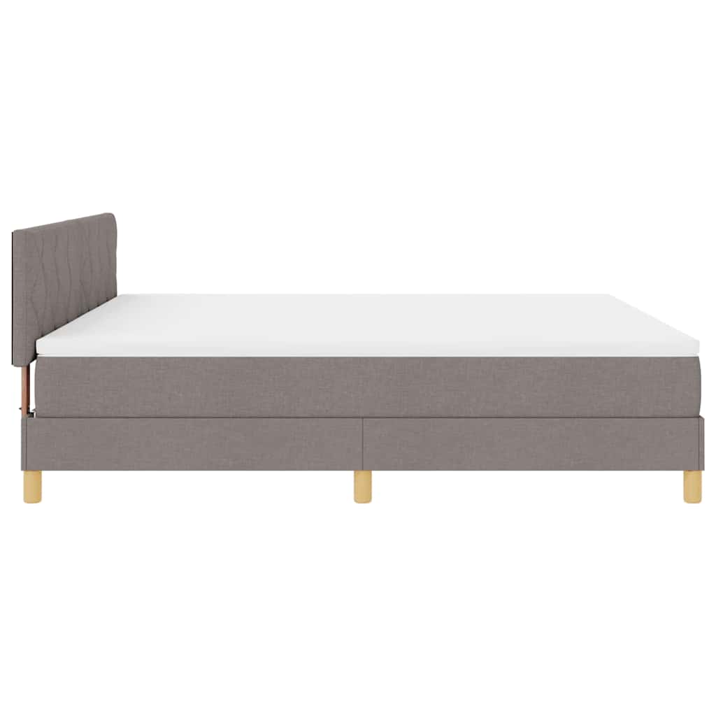 LED Box Spring Bed met hoofdeinde Taupe 180 x 200 cm Stof
