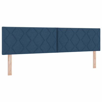 LED Box Spring Bed met hoofdeinde Blauw 180 x 200 cm Stof